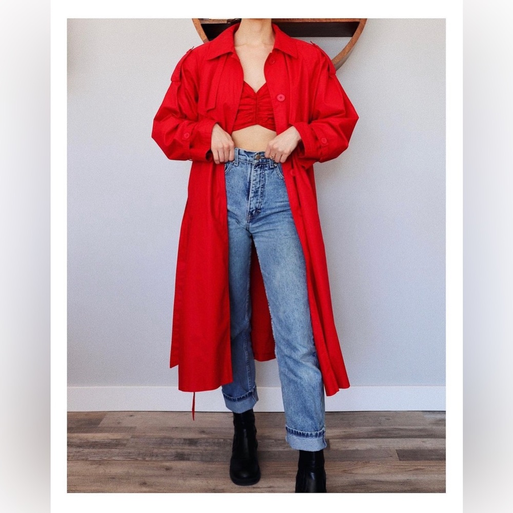 Vintage Red Trench